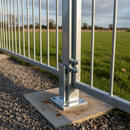 Dark Slate Gray Premium Galvanised Panel Bolt Down Foot for Estate Fencing - Fully Welded, Concrete Option, Easy Installation