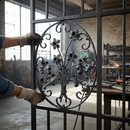 Dark Slate Gray Premium Ornate Panel 650 x 540mm with 20x8mm Hammered Edge Detail for Decorative Applications