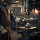 Black Premium 90mm Diameter Solid Forged Sphere - Durable and High-Performance Component for Various Applications