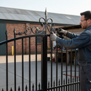 White Smoke Premium Gate Top Scroll 865 x 310mm with 12x6mm Flat Bar for Robust Fencing Solutions