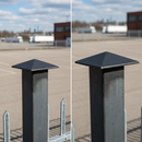 Dark Gray Professional 80mm Tube Top Without Flange for 80 x 80mm Box Section - Heavy Duty Construction
