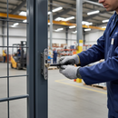 Dark Gray Premium Insert Lock for 60mm Box Section Gates with Stainless Steel Mechanism and Adjustable Daybolt