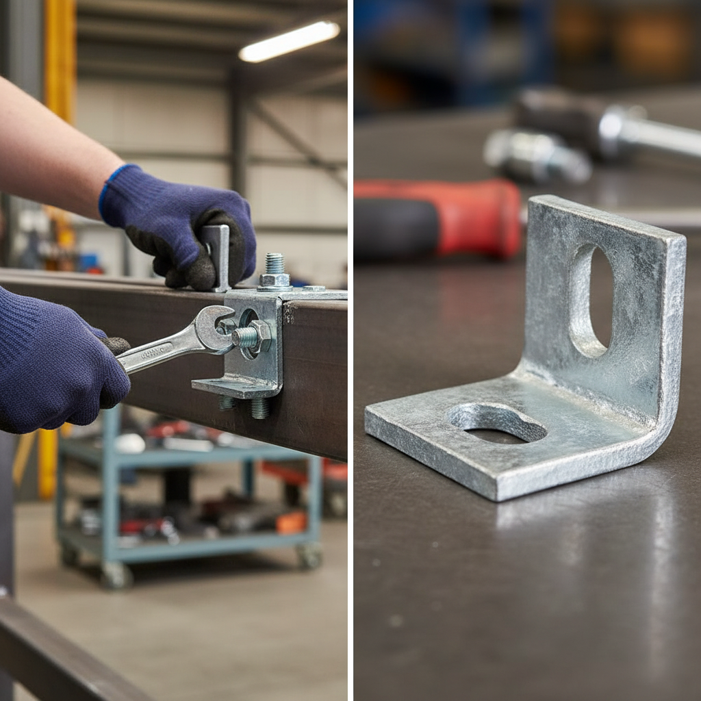 Premium Galvanised Slotted Fixing Lug 40 x 40 x 5mm with 20 x 12mm Slo ...