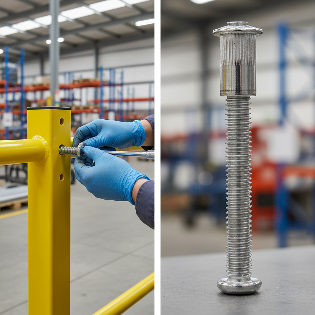 Premium GRP Handrail Fitting with M6 Rivet Nut and Bolt for Secure Ins ...