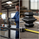 Dark Slate Gray Premium Aluminium Baluster Collar for 12.5mm Square Posts - Powder Coated Finish, 52mm Height, 37mm Width