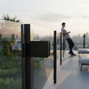 Lavender Premium 304 Stainless Steel Small Square Black Glass Clamp for 42.4mm Post - Suitable for 8mm and 10mm Glass