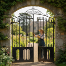 Black Premium Ornate Gate Top 720mm x 250mm with 20mm x 6mm Flat Bar for Durable Construction