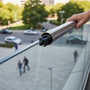 Dark Gray Premium Rubber Gasket for Slotted Tube - 11.5 to 13.5mm Glass, 3000mm Long for High-Performance Sealing