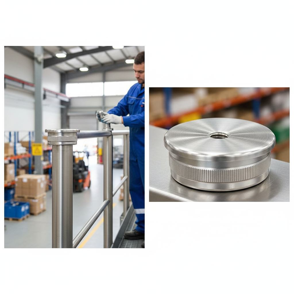 Premium Flat Tube Base with M8 Threaded Hole for 48.3mm x 2.6mm Tubes ...