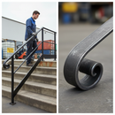 Dark Gray Premium 58 x 21mm Forged Scroll End for Versatile Applications and Heavy Duty Use