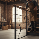 Black Premium Heavy Duty Bowed Baluster Hammered Edge Bar 12x12mm - 1200mm Length for Structural Support