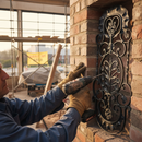 Black Premium Ornate Panel 1060mm x 490mm - Decorative Wall Feature for Interior Spaces