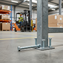 Dark Gray Premium Zinc Plated Anchor Bolt M16 x 100mm with Self Tapping Nut for Concrete and Stone Applications