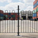 Lavender Premium Hoop Top Panel Post for Concrete Installation - 1500mm Height, Durable Design for Security Fencing