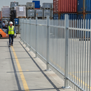 Dark Gray Premium Heavy Duty Galvanised Steel Palisade Fencing Post 100x55mm for 2.0m High Pales with Pre-Drilled Holes