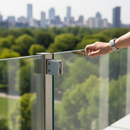Dim Gray Premium Square Type Glass Clamp for Flat Post - Zinc Finish, 45x45x27mm with 8-10mm Compatibility