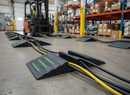 Dark Gray Premium Rubber Hose and Cable Ramp with Dual Channels and High Load Capacity - 820 x 310 x 102 mm