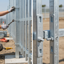 Dark Gray Premium Palisade Fencing Bay Bag with Complete Fixings and Fishplates for One Panel Installation