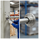 Gray Premium Round Wall Flange for 42.4mm Tube - 85mm Diameter, 25mm Height, Satin Finish in 316 Stainless Steel