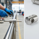 Light Gray Premium Heavy Duty Bar Holder with 12mm Through Hole for 48.3mm Tube - 316 Stainless Steel with Satin Finish