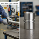 Dim Gray Premium 316 Stainless Steel Tube Connector for 42.4 x 2.0mm Tubing with Satin Finish