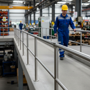 Dark Gray Premium Thin Tube to Tube Handrail Support for 42.4mm Tube - 316 Stainless Steel with Satin Finish and 79mm Height