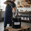 Black Premium High Build Vinyl Paint 20L - Non-Drip, Chip Resistant, Quick Drying for Exterior Use