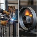 Black Premium 120mm Diameter Fishtail Forged Ring with 16 x 6mm Specifications for Heavy-Duty Applications
