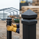 Dark Slate Gray Premium Shaped Box Cap for 40mm Box Section - Cast Flush Finish for Welding - High-Quality Professional Grade for Industrial and Commercial Applica...