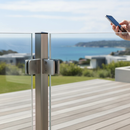 Lavender Premium Square Type Glass Clamp 45x45x27mm for 42.4mm Posts with Rubber Inserts - High-Quality Professional Grade for Industrial and Commercial App...