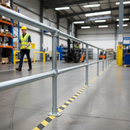 Dark Gray Premium Pre-Assembled Mid Post for 48.3mm Tube with 1100mm Height and 550mm Mid Rail Height