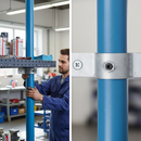 Light Gray Premium Heavy Duty Shelf Bracket for 33.7mm Tube - Durable and Reliable Support - High-Quality Professional Grade for Industrial and Commercial App...