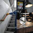 Black Premium 304 Stainless Steel Handrail Bracket with 78mm Projection for Flat Surfaces