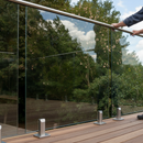 Black Premium Toughened Laminated Glass Panel 985mm x 1010mm 11.5mm Thick with Polished Finish