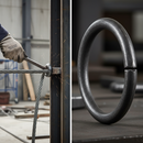 Dark Slate Gray Premium 115mm Diameter Ring for 12mm Round Bar - Heavy Duty Construction for Industrial Applications