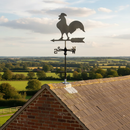 Dim Gray Premium Mild Steel Cockerel Weather Vane Kit for Outdoor Decoration and Functionality