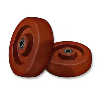 Saddle Brown 150mm High Temp Phenolic Wheel 3/4" (19.1mm) Roller Bearing Bore (300 °C) - Load Capacity 400Kg