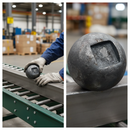 Dark Slate Gray Premium 30mm Diameter Solid Sphere with Set Hole for 12mm Square Bar - High-Performance Component for Various Applications