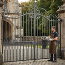 Slate Gray Premium C Scroll 122mm x 75mm with 8mm x 8mm Square Grooved Bar for Versatile Applications
