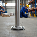 Dark Gray Premium Round Post Base Plate 120mm Diameter for 48.3mm Tube with 316 Stainless Steel Construction