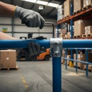 Dark Slate Gray Premium Short Tee Key Clamp for 60.3mm Tubing - 90° Connection for Guardrails - High-Quality Professional Grade for Industrial and Commercial Appli...