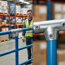 Dark Gray Premium Sloping Tee Piece 0-11° for 48.3mm Tube - Ideal for Joining Rails and Uprights