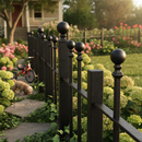 Black Premium Ball Top Railhead 95mm Height, 25mm Width, 12mm Base for Durable Fencing Solutions