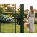 White Smoke Premium Garden Gate Lock for 40mm Profiles - Durable Polyamide Housing and Stainless Steel Mechanism for Secure Locking