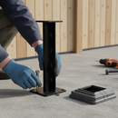 Dark Gray Premium Composite Fence Board Post Base Kit with Cover and Fixings - Grey Heavy Duty Construction