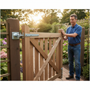 Dark Slate Gray Professional Adjustable Gate Hinge M18 with Back Plate 90mm x 90mm, 400kg Weight Limit for Heavy Duty Applications