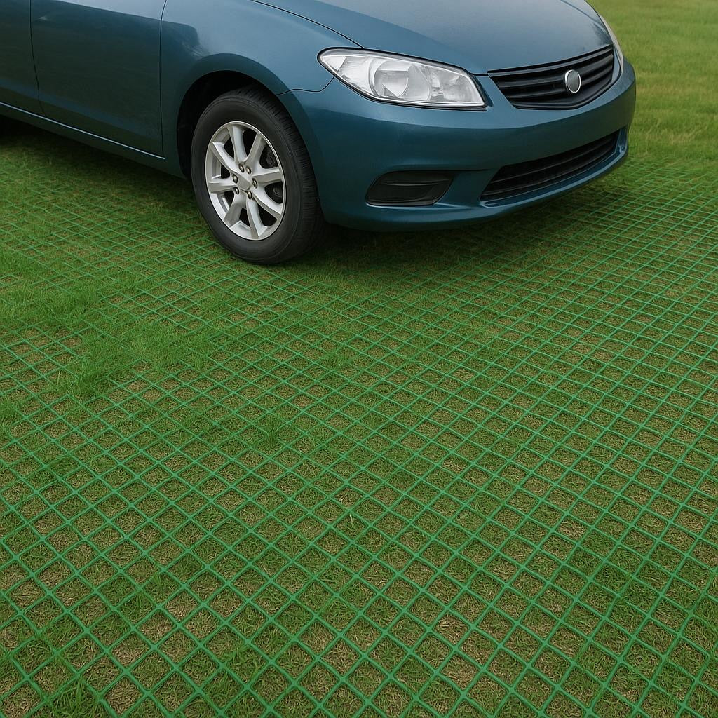 Dark Olive Green Heavy-Duty Grass Reinforcement Mesh – Turf Protection for Car Parks & Lawns | Durable, Slip-Resistant, Easy to Install