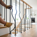 Light Gray Premium 12x12mm Bowed Baluster Plain Bar - 1200mm Length for Vertical Support and Aesthetic Appeal