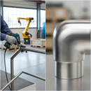 Dark Gray Premium 316 Stainless Steel 90 Degree Elbow Fitting for 48.3mm x 2.6mm Tubing Applications