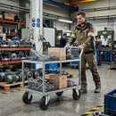 80mm Pressed Steel Swivel Castor with Black Rubber on Polypropylene Wheel - 60kg Load Capacity